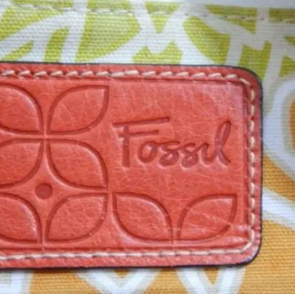 Fossil Orange Hobo Purse